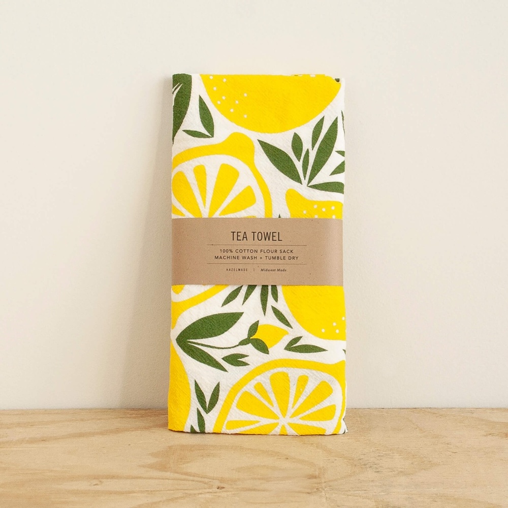 Lemon Tea Towel Kitchen Towel Lint Free Cotton - Picture 4 of 4